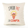 Housse de Coussin Premium compta Version Blanc - Coton Canvas Fairtrade Beige Idée Cadeau Décoration Canapé