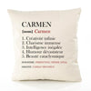 Housse de Coussin Premium Carmen Définition - Coton Canvas Fairtrade Beige Idée Cadeau Décoration Canapé