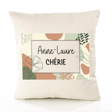 Housse de Coussin Femme Anne-Laure Chérie Design Graphique déco Salon canapé Chambre Cadeau Femme Anniversaire noël Coussin décoratif Motif Floral