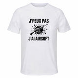 Maillot de Sport Homme Airsoft J'peux Pas - T-Shirt Respirant Polyester Manches Courtes - Cadeau Sportif Anniversaire Noël Fête des Pères