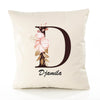 Housse de Coussin Premium Djamila Lettre - Coton Canvas Fairtrade Beige Idée Cadeau Décoration Canapé