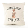 Housse de Coussin Premium Danse Classique - Coton Canvas Fairtrade Beige Idée Cadeau Décoration Canapé