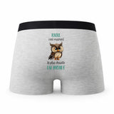 Caleçon Raoul Le Plus Chouette - Humour Boxer Gris Idée Cadeau