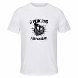 Maillot de Sport Homme Paintball J'peux Pas - T-Shirt Respirant Polyester Manches Courtes - Cadeau Sportif Anniversaire Noël Fête des Pères