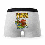 Caleçon en Mode Turbo - Humour Boxer Gris Idée Cadeau