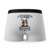 Caleçon Le Chef De Chantier Panda Grain - Humour Boxer Gris Idée Cadeau