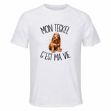 Maillot de Sport Homme Teckel C'est La Vie - T-Shirt Respirant Polyester Manches Courtes - Cadeau Sportif Anniversaire Noël Fête des Pères