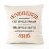 Housse de Coussin Premium Un Psychométricien Aussi génial - Coton Canvas Fairtrade Beige Idée Cadeau Décoration Canapé