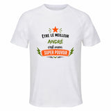 Maillot de Sport Homme Meilleur Andre Super Pouvoir Cadeau Anniversaire Noël Fête des Pères T-Shirt Respirant Polyester