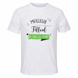 Maillot de Sport Homme Meilleur Filleul De Tous Les Temps - T-Shirt Respirant Polyester Manches Courtes - Cadeau Sportif Anniversaire Noël Fête des Pères