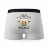 Caleçon Lukas Agneau - Humour Boxer Gris Idée Cadeau