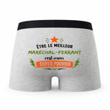 Caleçon Gris Meilleur Marechal-ferrant Super Pouvoir Cadeau Homme Boxer Humour Papa