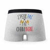 Caleçon Champagne - Humour Boxer Gris Idée Cadeau Passion