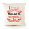 Housse de Coussin Premium Responsable Superwomen - Coton Canvas Fairtrade Beige Idée Cadeau Décoration Canapé