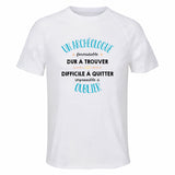Maillot de Sport Homme pour Un Archeologue Formidable Blanc - T-Shirt Respirant Polyester Manches Courtes - Cadeau Sportif Anniversaire Noël Fête des Pères