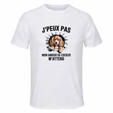 Maillot de Sport Homme Cocker J'peux Pas - T-Shirt Respirant Polyester Manches Courtes - Cadeau Sportif Anniversaire Noël Fête des Pères