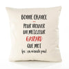Housse de Coussin Premium Gaspard ça n'existe Pas Homme - Coton Canvas Fairtrade Beige Idée Cadeau Décoration Canapé