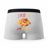 Caleçon Gaufres - Humour Boxer Gris Idée Cadeau Passion