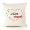 Housse de Coussin Premium Gendarme irremplaçable - Coton Canvas Fairtrade Beige Idée Cadeau Décoration Canapé