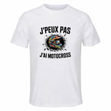 Maillot de Sport Homme Motocross J'peux Pas - T-Shirt Respirant Polyester Manches Courtes - Cadeau Sportif Anniversaire Noël Fête des Pères