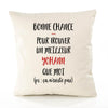 Housse de Coussin Premium Yohann ça n'existe Pas Homme - Coton Canvas Fairtrade Beige Idée Cadeau Décoration Canapé