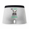 Caleçon Marine Pas Touche Panda - Humour Boxer Gris Idée Cadeau