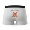 Caleçon Pascale Caractère de Cochon - Humour Boxer Gris Idée Cadeau