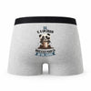 Caleçon Gil Panda Grain - Humour Boxer Gris Idée Cadeau