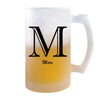Verre à Bière Marc Lettre | Chope de Bière Pinte | Idée Cadeau Prénom Anniversaire Papa Collègue Départ Retraite Noël