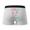 Caleçon Marche - Humour Boxer Gris Idée Cadeau Passion