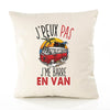 Housse de Coussin Premium Van Version Blanc - Coton Canvas Fairtrade Beige Idée Cadeau Décoration Canapé
