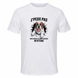 Maillot de Sport Homme Saint Bernard J'peux Pas - T-Shirt Respirant Polyester Manches Courtes - Cadeau Sportif Anniversaire Noël Fête des Pères