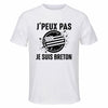 Maillot de Sport Homme Breton J'peux Pas - T-Shirt Respirant Polyester Manches Courtes - Cadeau Sportif Anniversaire Noël Fête des Pères