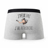 Caleçon Aeroboxe - Humour Boxer Gris Idée Cadeau Passion