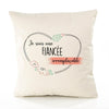 Housse de Coussin Premium Fiancée irremplaçable - Coton Canvas Fairtrade Beige Idée Cadeau Décoration Canapé