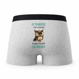 Caleçon Ce Plaquiste Le Plus Chouette - Humour Boxer Gris Idée Cadeau
