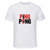 Maillot de Sport Homme Ping Pong Minimaliste - T-Shirt Respirant Polyester Manches Courtes - Cadeau Sportif Anniversaire Noël Fête des Pères