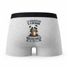 Caleçon Le Chauffeur Panda Grain - Humour Boxer Gris Idée Cadeau