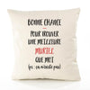 Housse de Coussin Premium Muriel n'existe Pas - Coton Canvas Fairtrade Beige Idée Cadeau Décoration Canapé