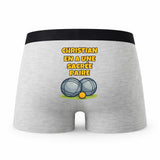 Caleçon Christian en a Une Sacrée Paire - Humour Boxer Gris Idée Cadeau