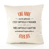 Housse de Coussin Premium Une Anne Aussi géniale - Coton Canvas Fairtrade Beige Idée Cadeau Décoration Canapé
