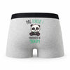 Caleçon Naim Pas Touche Panda - Humour Boxer Gris Idée Cadeau