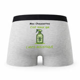 Caleçon Moustique - Humour Boxer Gris Idée Cadeau