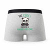Caleçon Marie-Helene Pas Touche Panda - Humour Boxer Gris Idée Cadeau