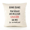 Housse de Coussin Premium Cavalière ça n'existe Pas - Coton Canvas Fairtrade Beige Idée Cadeau Décoration Canapé