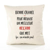 Housse de Coussin Premium Nolann ça n'existe Pas Homme - Coton Canvas Fairtrade Beige Idée Cadeau Décoration Canapé
