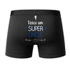 Caleçon Oncle Super - Dos - Humour Boxer Coton Motif Métier Idée Cadeau Anniversaire Noël Homme