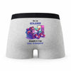 Caleçon Benjamin Atteindre Le Frigo sans Transpirer - Humour Boxer Gris Cadeau