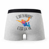 Caleçon Saut en Parachute - Humour Boxer Gris Passion Idée Cadeau
