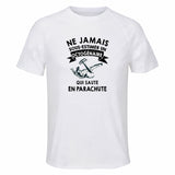 Maillot de Sport Homme Parachute Octogenaire - T-Shirt Respirant Polyester Manches Courtes - Cadeau Sportif Anniversaire Noël Fête des Pères